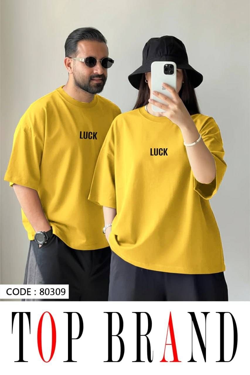 تیشرت باکسی زنانه مردانه luck  لوک