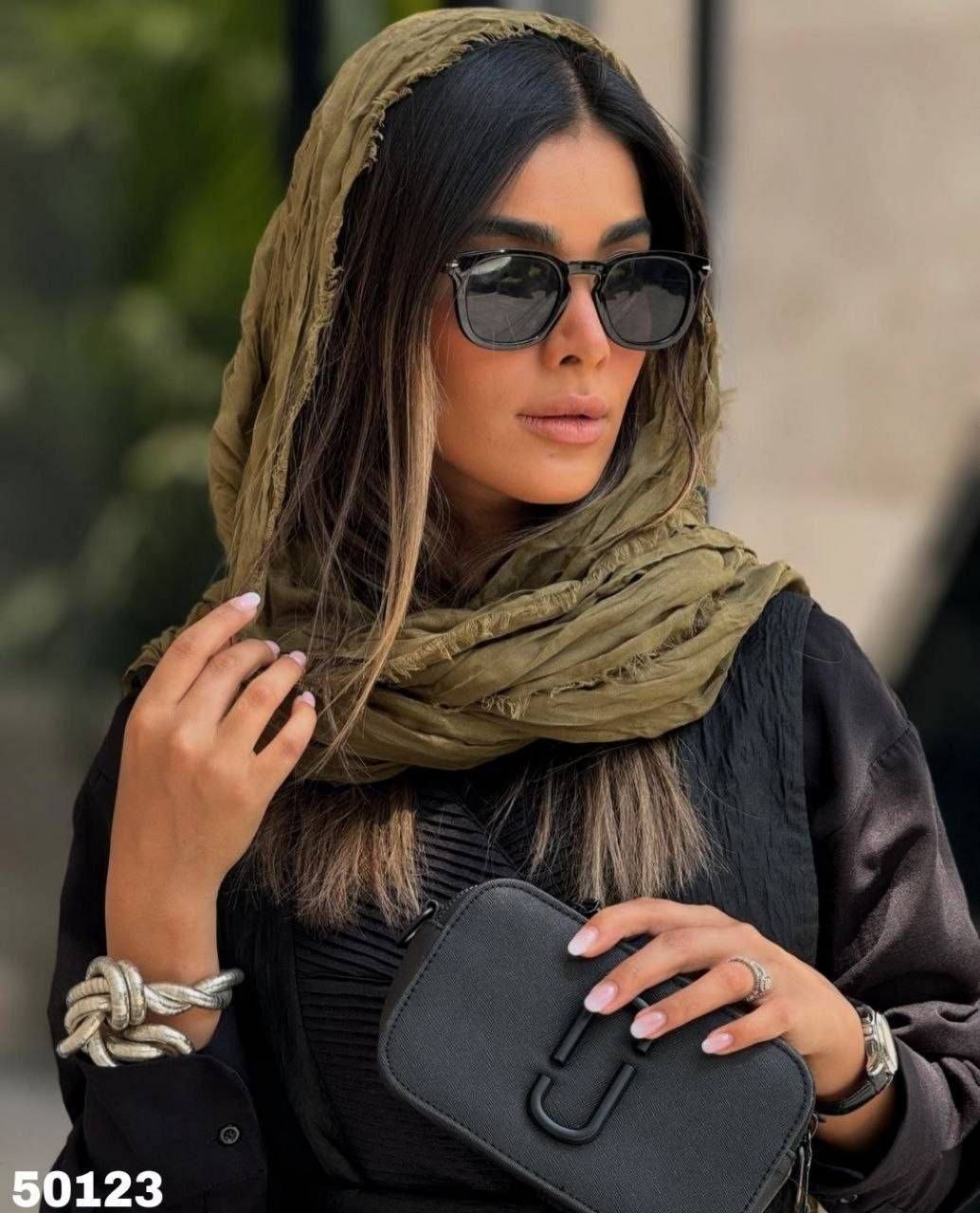 شال چروک دور ریش نخ حریر