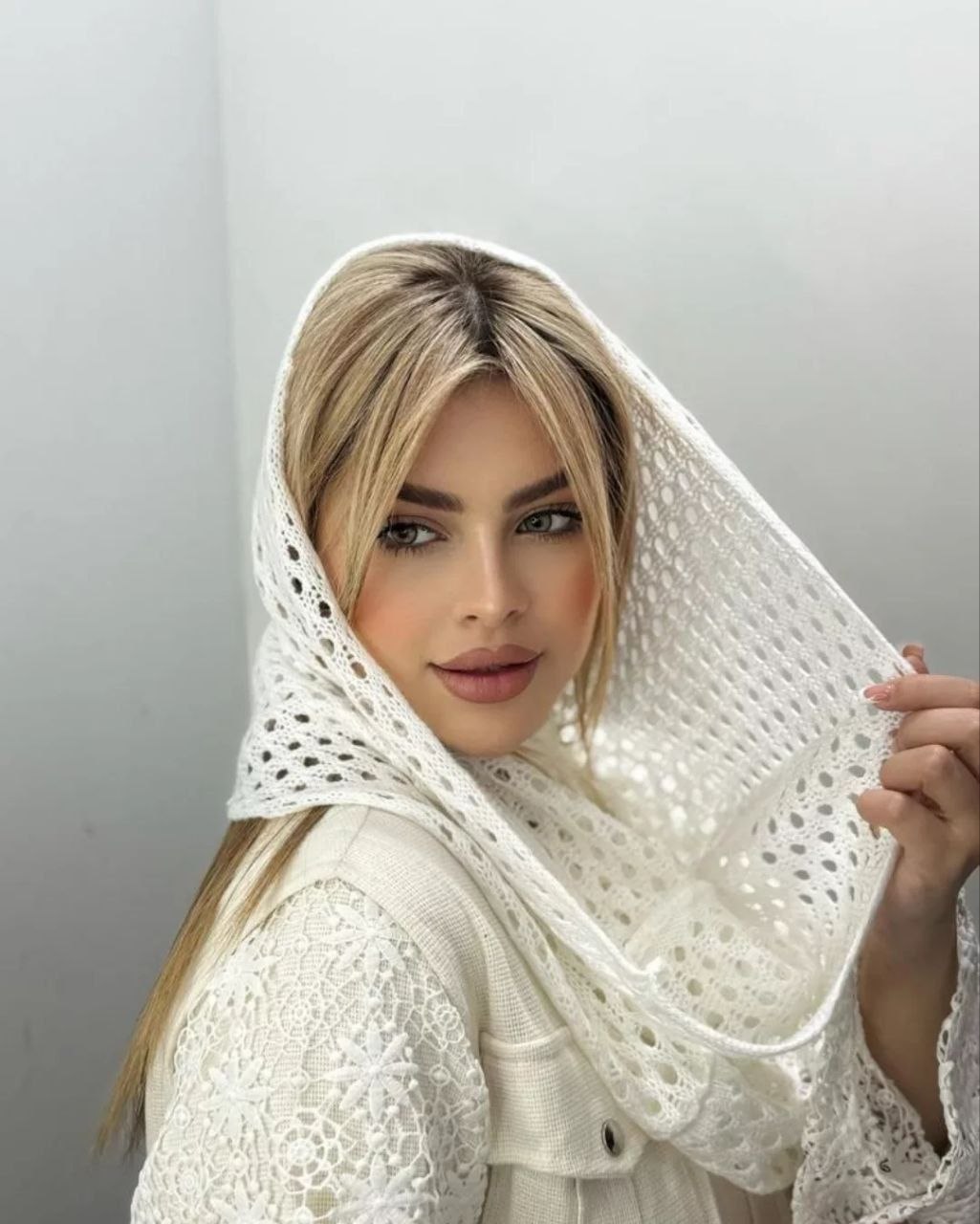 شال قلاب بافی رینگی زنانه تابستانه