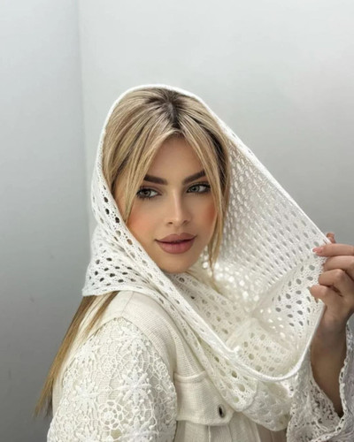 شال قلاب بافی رینگی زنانه تابستانه
