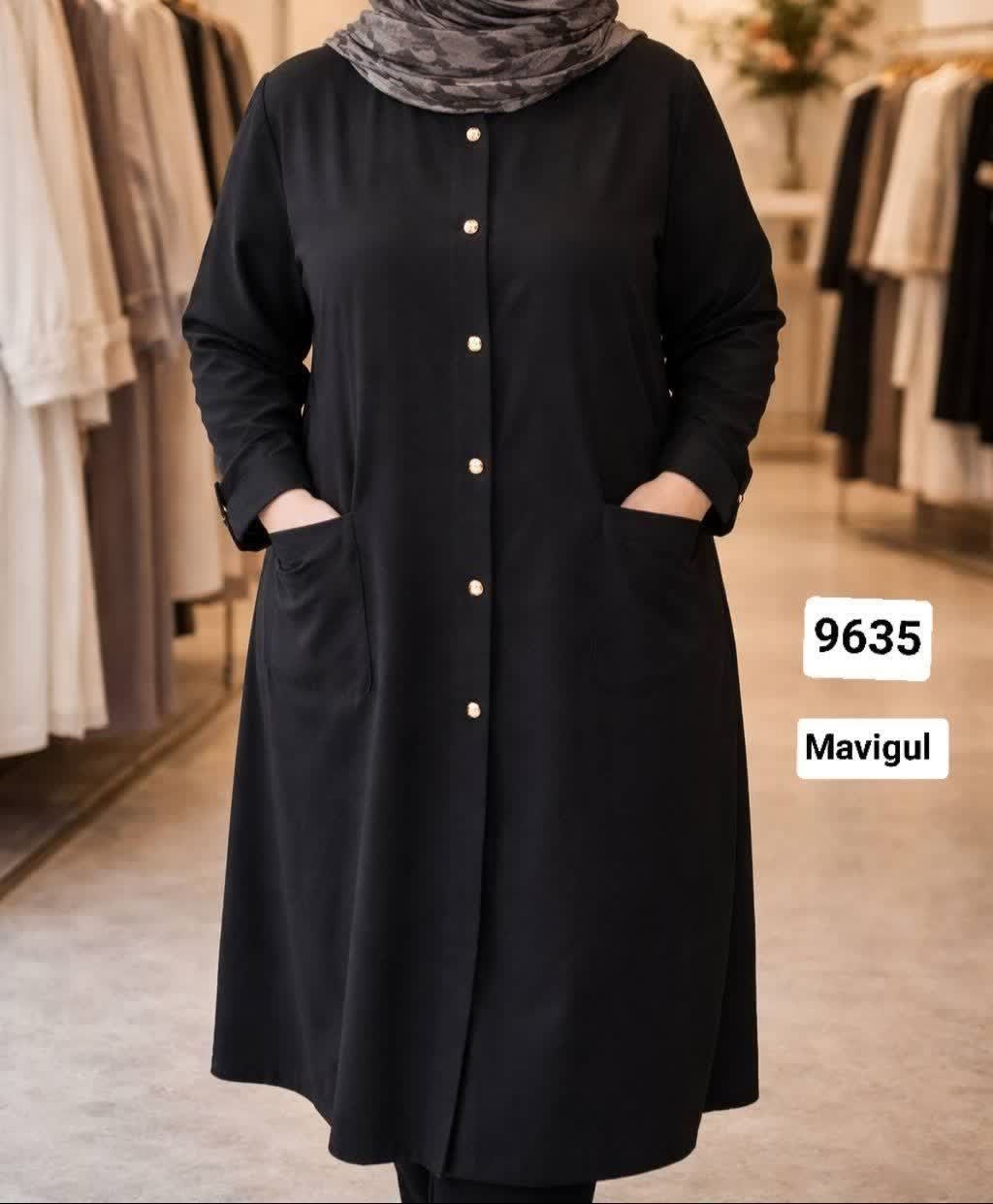 مانتو بلند زنانه سایز بزرگ جنس تنسل