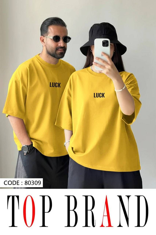 تیشرت باکسی زنانه و مردانه طرح luck