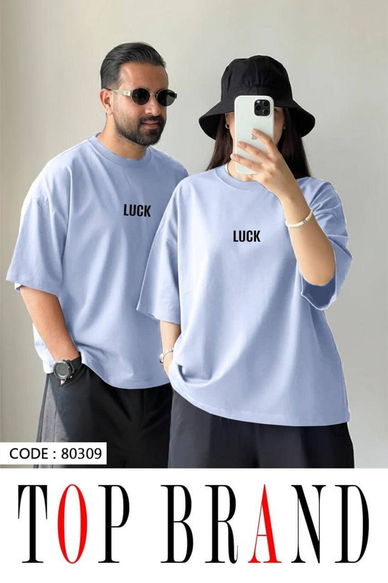 تیشرت باکسی زنانه و مردانه طرح luck