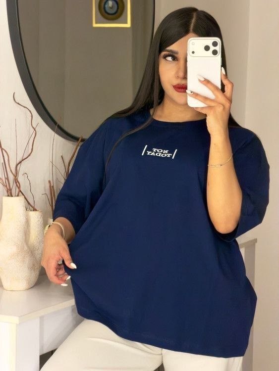 تیشرت باکسی زنانه و دخترانه طرح not tody
