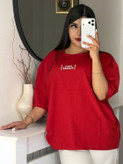 تیشرت باکسی زنانه و دخترانه طرح not tody