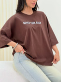 تیشرت باکسی زنانه و دخترانه طرح Never