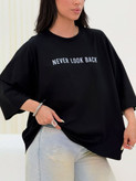 تیشرت باکسی زنانه و دخترانه طرح Never