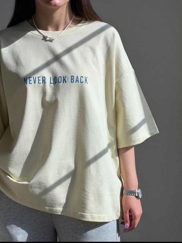 تیشرت باکسی زنانه و دخترانه طرح Never