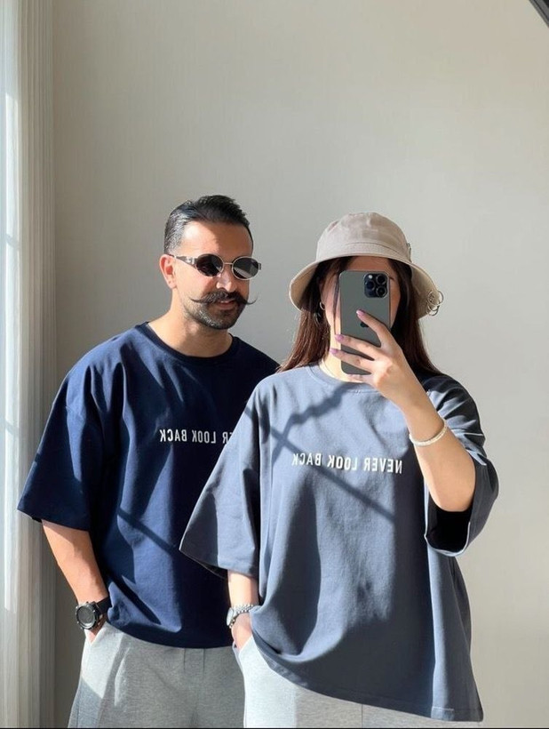 تیشرت باکسی زنانه و دخترانه طرح Never