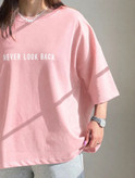 تیشرت باکسی زنانه و دخترانه طرح Never