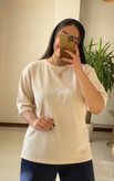 تیشرت باکسی زنانه و دخترانه طرح پاپیون