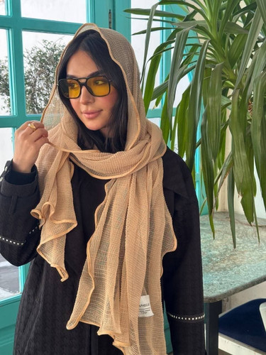 شال دورگان زنانه دخترانه نخی کنفی