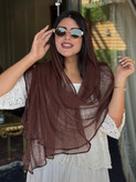 شال دورگان زنانه دخترانه نخی کنفی