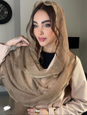 شال دورگان زنانه دخترانه نخی کنفی