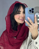 شال دورگان زنانه دخترانه نخی کنفی