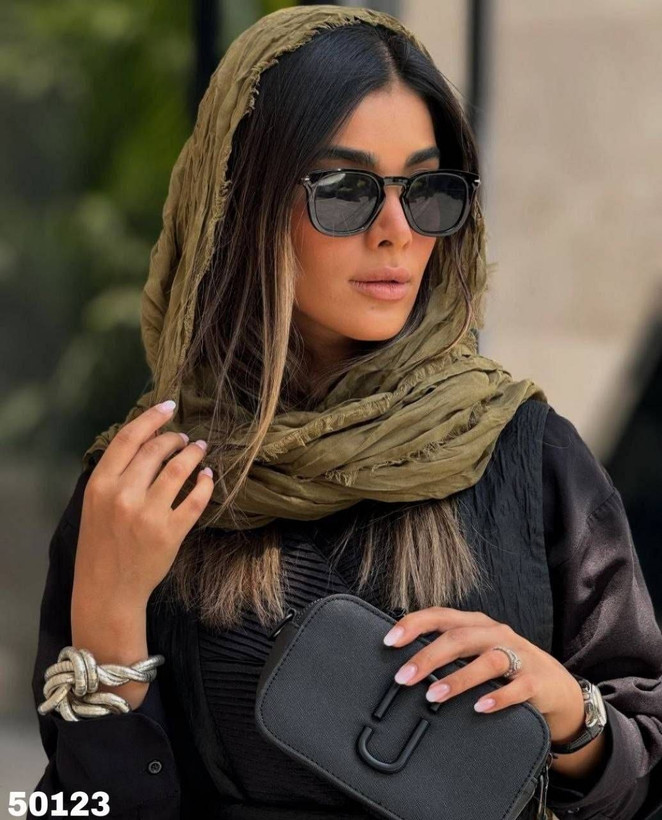 شال چروک دور ریش نخ حریر